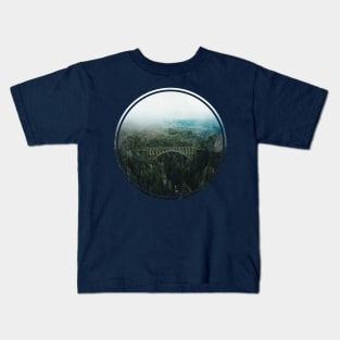 Bridge In The Middle Of The Forest Kids T-Shirt